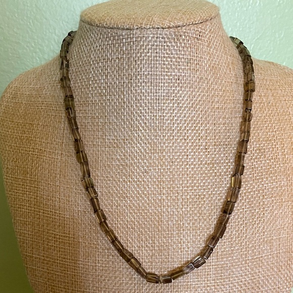 Elegant Brown Beaded Necklace - Picture 1 of 6